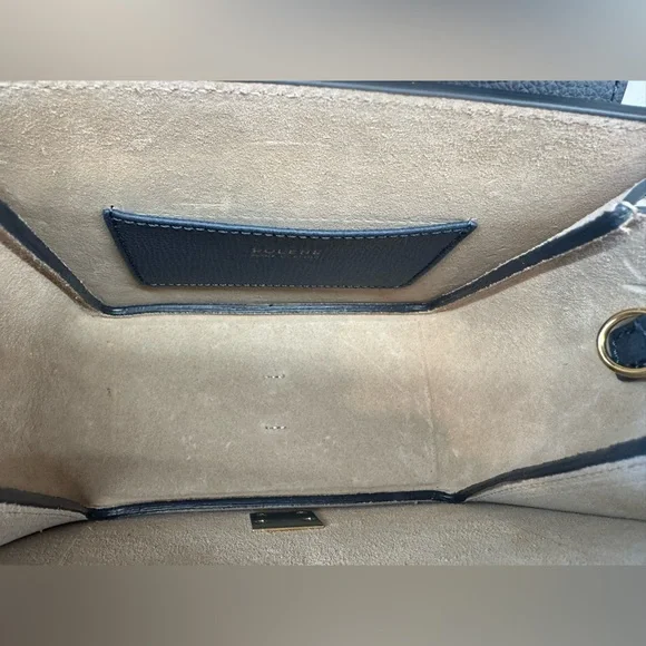 Polene Numero Sept Mini Handbag in Rare Blue Textured Leather - Picture 9 of 13